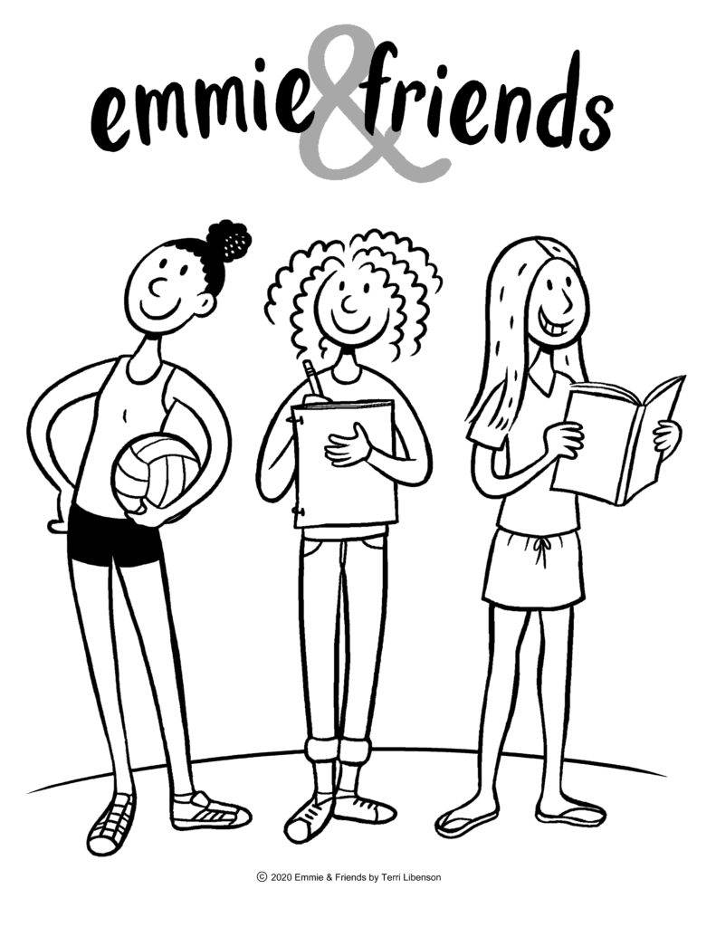 Emmie & Friends coloring page